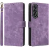 Phonesta Vintage Skin Book Wallet Klapphülle für OnePlus Nord 5 - Lila