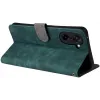Phonesta Vintage Skin Book Wallet Klapphülle für OnePlus Nord CE5 - Grün 3