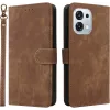 Phonesta Vintage Skin Book Wallet Klapphülle für Oppo A6 Pro - Braun