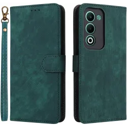 Phonesta Vintage Skin Book Wallet Klapphülle für Oppo A5/A5m - Grün