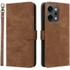 Phonesta Vintage Skin Book Wallet Klapphülle für Oppo Reno14 - Braun 0