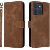 Phonesta Vintage Skin Book Wallet Klapphülle für Motorola Edge 70 - Braun