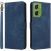 Phonesta Vintage Skin Book Wallet Klapphülle für Motorola Moto G06/G06 Power - Blau