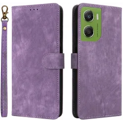 Phonesta Vintage Skin Book Wallet Klapphülle für Motorola Moto G06/G06 Power - Lila