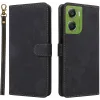 Phonesta Vintage Skin Book Wallet Klapphülle für Motorola Moto G06/G06 Power - Schwarz
