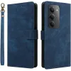 Phonesta Vintage Skin Book Wallet Klapphülle für Xiaomi Redmi 15 - Blau
