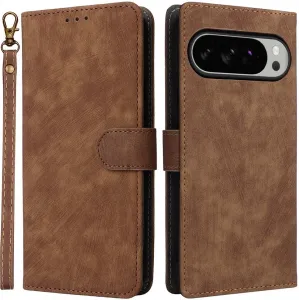 Phonesta Vintage Skin Book Wallet Klapphülle für Google Pixel 10 Pro XL - Braun