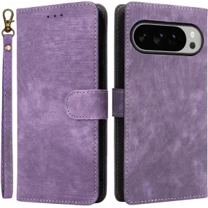 Phonesta Vintage Skin Book Wallet Klapphülle für Google Pixel 10 Pro XL - Lila