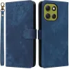 Phonesta Vintage Skin Book Wallet Klapphülle für Motorola Moto G86 Power - Blau