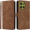 Phonesta Vintage Skin Book Wallet Klapphülle für Motorola Moto G86 Power - Braun