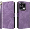 Phonesta Vintage Skin Book Wallet Klapphülle für Oppo Find X9 - Lila 0