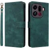 Phonesta Vintage Skin Book Wallet Klapphülle für Oppo Find X9 Pro - Grün 0