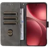 Phonesta Vintage Skin Book Wallet Klapphülle für Oppo Find X9 Pro - Schwarz 1