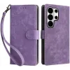 Phonesta Vintage Skin Book Wallet Klapphülle für Samsung Galaxy S26 Ultra - Lila 0