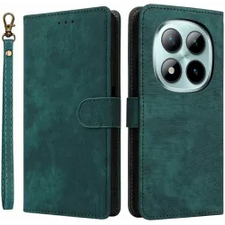 Phonesta Vintage Skin Book Wallet Klapphülle für Xiaomi Redmi Note 15 Pro 4G - Grün