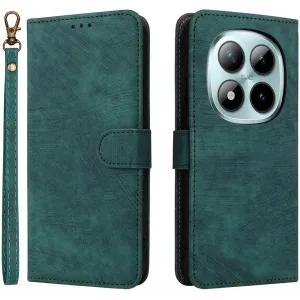 Phonesta Vintage Skin Book Wallet Klapphülle für Xiaomi Redmi Note 15 Pro 5G - Grün