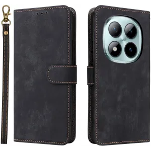 Phonesta Vintage Skin Book Wallet Klapphülle für Xiaomi Redmi Note 15 Pro 5G - Schwarz