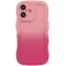 Phonesta Wavy Gradient Silikon Back Cover Hülle für Apple iPhone 16 - Rosa