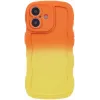 Phonesta Wavy Gradient Silikon Back Cover Hülle für Apple iPhone 16 Plus - Orange/Gelb