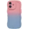 Phonesta Wavy Gradient Silikon Back Cover Hülle für Apple iPhone 16 Plus - Rosa/Blau