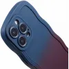 Phonesta Wavy Gradient Silikon Back Cover Hülle für Apple iPhone 16 Pro - Dunkelblau/Dunkelviolett 5