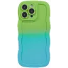 Phonesta Wavy Gradient Silikon Back Cover Hülle für Apple iPhone 16 Pro - Grün/Blau 0
