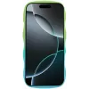 Phonesta Wavy Gradient Silikon Back Cover Hülle für Apple iPhone 16 Pro - Grün/Blau 2