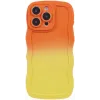 Phonesta Wavy Gradient Silikon Back Cover Hülle für Apple iPhone 16 Pro - Orange/Gelb 0