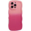 Phonesta Wavy Gradient Silikon Back Cover Hülle für Apple iPhone 16 Pro - Rosa 1