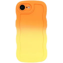 Phonesta Wavy Gradient Silikon Back Cover Hülle für Apple iPhone 17e/16e - Orange/Gelb