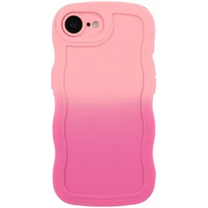 Phonesta Wavy Gradient Silikon Back Cover Hülle für Apple iPhone 17e/16e - Rosa
