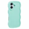Phonesta Wavy Silikon Back Cover Hülle für Apple iPhone 16 - Minzgrün 2