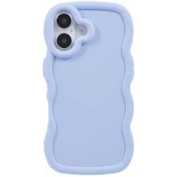 Phonesta Wavy Silikon Back Cover Hülle für Apple iPhone 16 - Lila