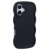 Phonesta Wavy Silikon Back Cover Hülle für Apple iPhone 16 - Schwarz 2