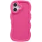 Phonesta Wavy Silikon Back Cover Hülle für Apple iPhone 16 Plus - Hot Pink