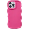 Phonesta Wavy Silikon Back Cover Hülle für Apple iPhone 16 Pro Max - Hot Pink