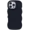 Phonesta Wavy Silikon Back Cover Hülle für Apple iPhone 16 Pro Max - Schwarz