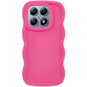 Phonesta Wavy Silikon Back Cover Hülle für Xiaomi 14T - Hot Pink