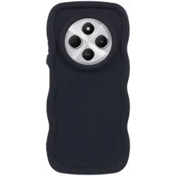 Phonesta Wavy Silikon Back Cover Hülle für Xiaomi Redmi 14C / Xiaomi Poco C75 - Schwarz