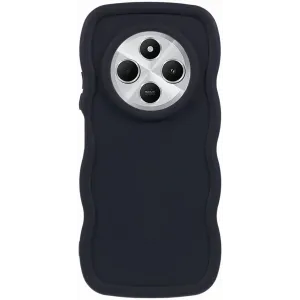 Phonesta Wavy Silikon Back Cover Hülle für Xiaomi Redmi 14C / Xiaomi Poco C75 - Schwarz