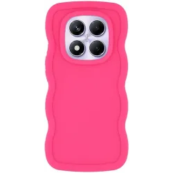 Phonesta Wavy Silikon Back Cover Hülle für Xiaomi Redmi Note 14 Pro 4G - Hot Pink