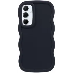 Phonesta Wavy Silikon Back Cover Hülle für Samsung Galaxy A55 - Schwarz