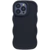 Phonesta Wavy Silikon Back Cover Hülle für Apple iPhone 15 Pro - Schwarz