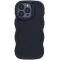 Phonesta Wavy Silikon Back Cover Hülle für Apple iPhone 15 Pro - Schwarz