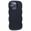Phonesta Wavy Silikon Back Cover Hülle für Apple iPhone 15 Pro Max - Schwarz 3