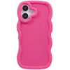 Phonesta Wavy Silikon Back Cover Hülle für Apple iPhone 17 - Hot Pink
