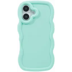 Phonesta Wavy Silikon Back Cover Hülle für Apple iPhone 17 - Minzgrün