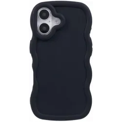 Phonesta Wavy Silikon Back Cover Hülle für Apple iPhone 17 - Schwarz