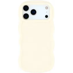Phonesta Wavy Silikon Back Cover Hülle für Apple iPhone 17 Pro Max - Beige