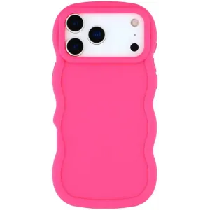 Phonesta Wavy Silikon Back Cover Hülle für Apple iPhone 17 Pro Max - Hot Pink